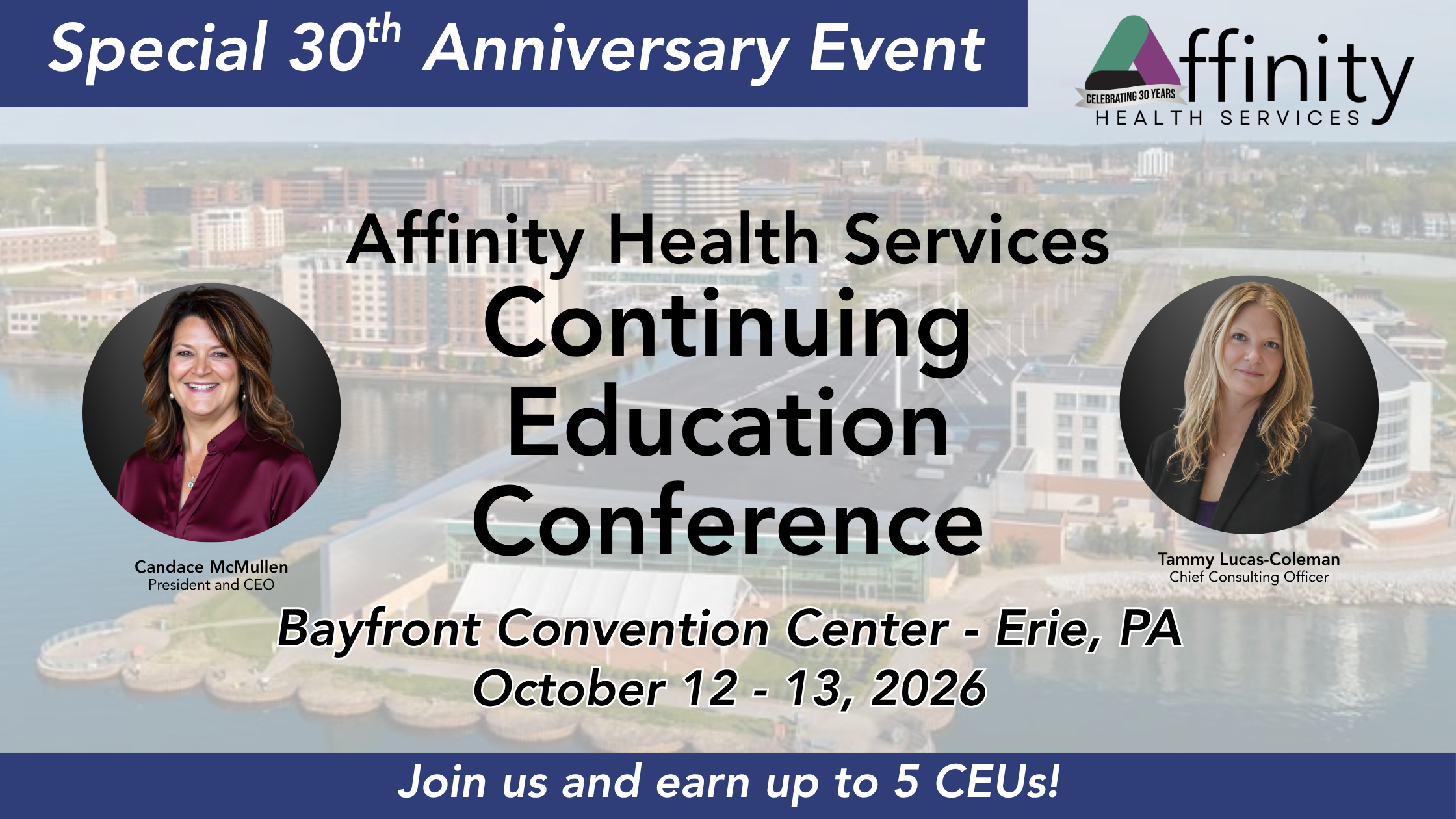 Celebrate 30 Years of Affinity Health Services at Our Erie Continuing Education Conference!